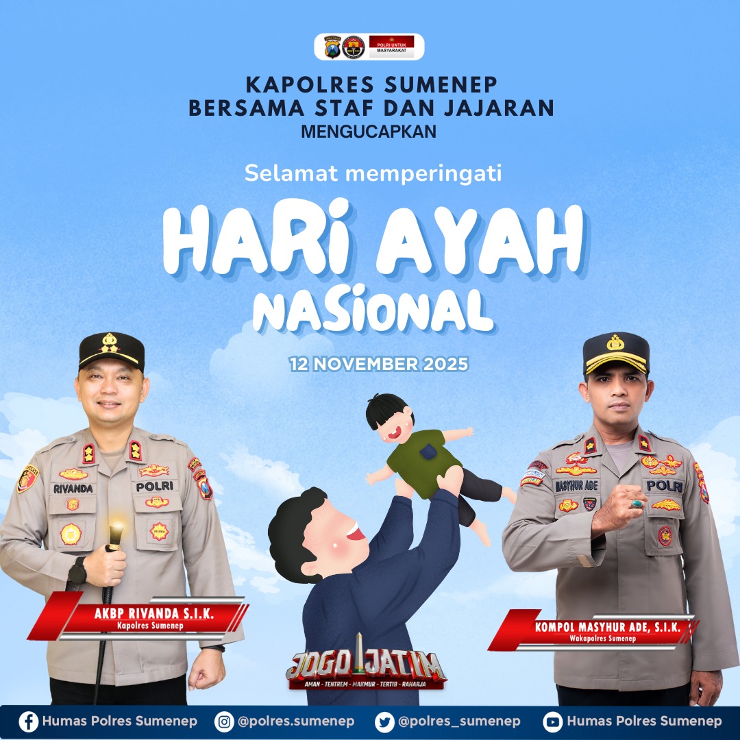 Hari Ayah Nasional 2025 Polres Sumenep Angkat Nilai Kemanusiaan dan Keteladanan Sang Ayah